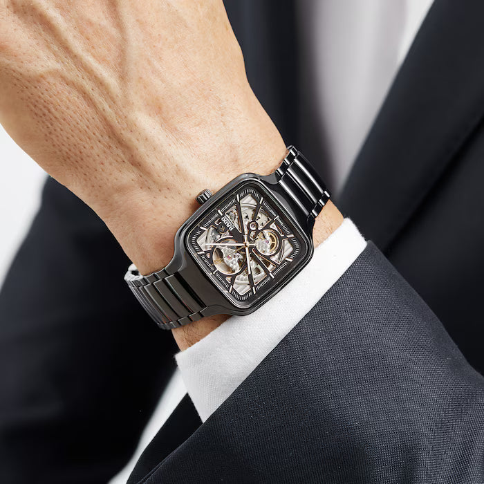 True Square Automatic Open Heart - Unisex Swiss Watch || قلب مفتوح تلقائي مربع حقيقي