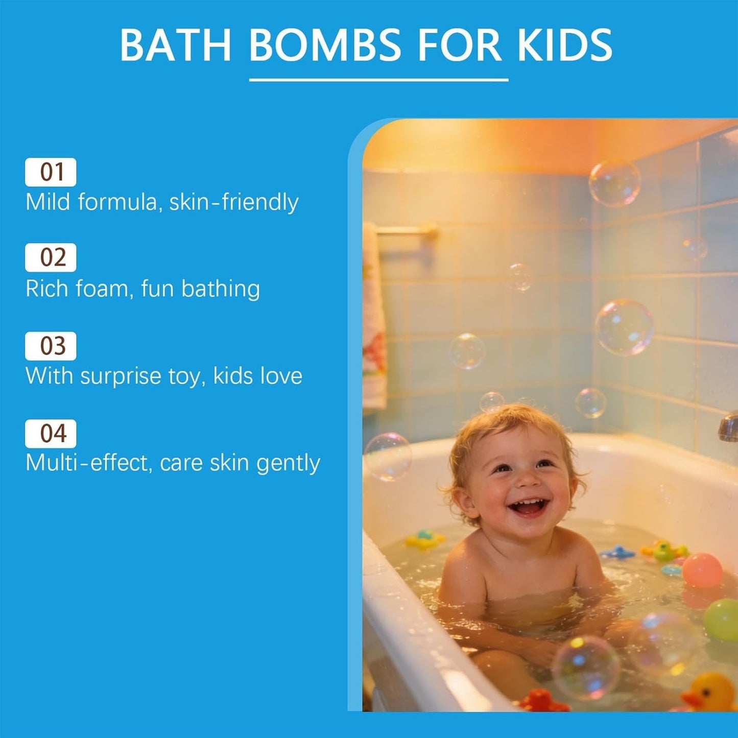 Oceans Toy Bath Bombs Set 2026-12 Pack Bubble Bath Balls with Surprise Toys