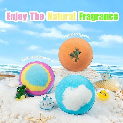Oceans Toy Bath Bombs Set 2026-12 Pack Bubble Bath Balls with Surprise Toys