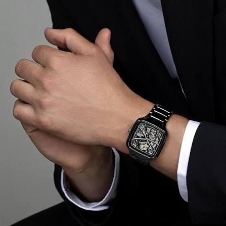 True Square Automatic Open Heart - Unisex Swiss Watch || قلب مفتوح تلقائي مربع حقيقي