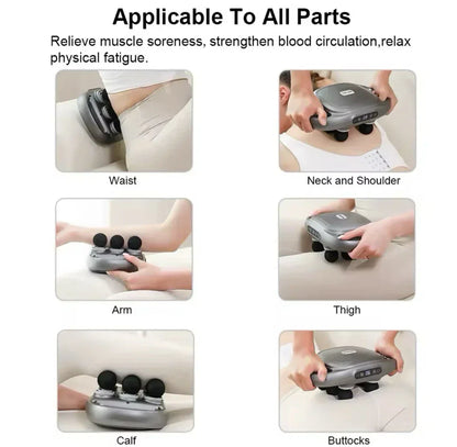 6-Head Fascia Muscle Massager Gun –  مسدس تدليك العضلات والأنسجة الضامة بستة رؤوس –