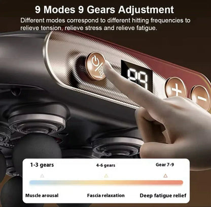 6-Head Fascia Muscle Massager Gun –  مسدس تدليك العضلات والأنسجة الضامة بستة رؤوس –
